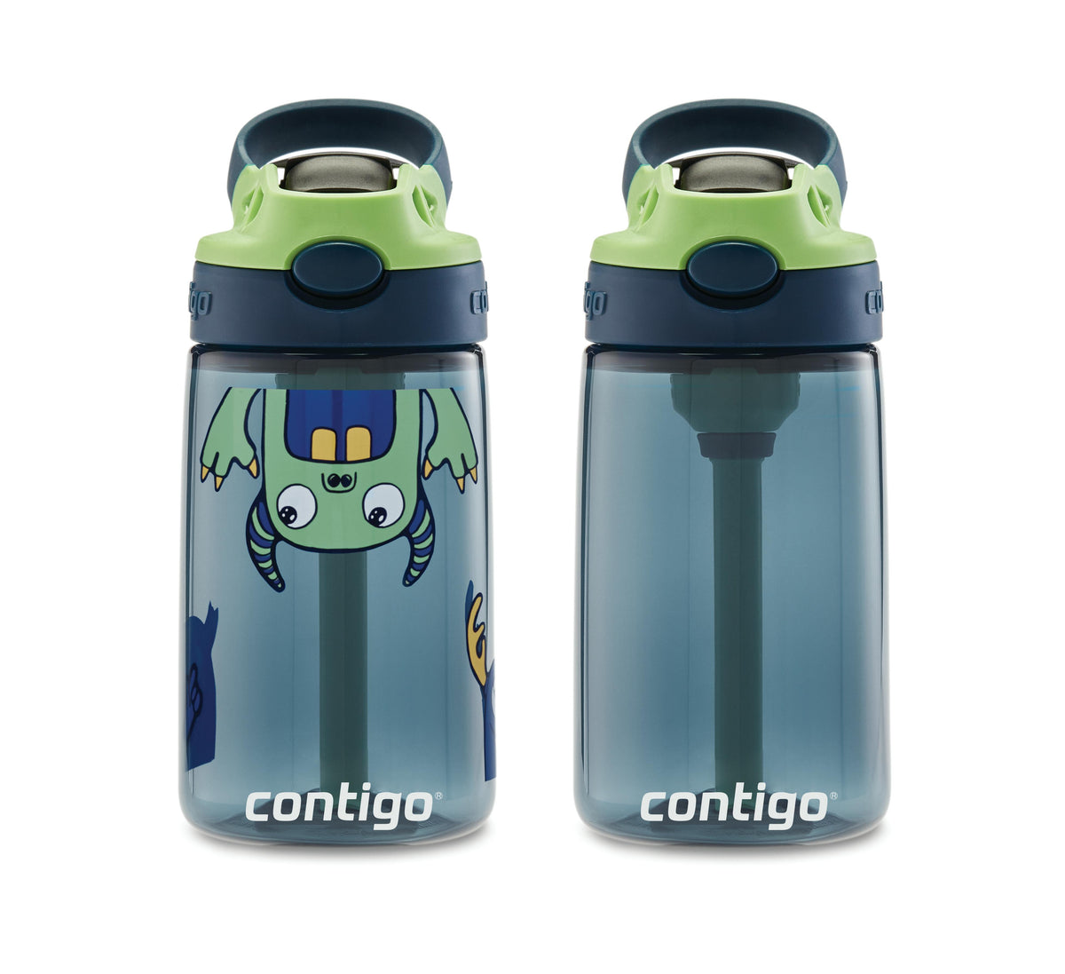 Contigo® Kids Straw Water Bottle with AUTOSPOUT® Lid, 14oz., 2 Pack