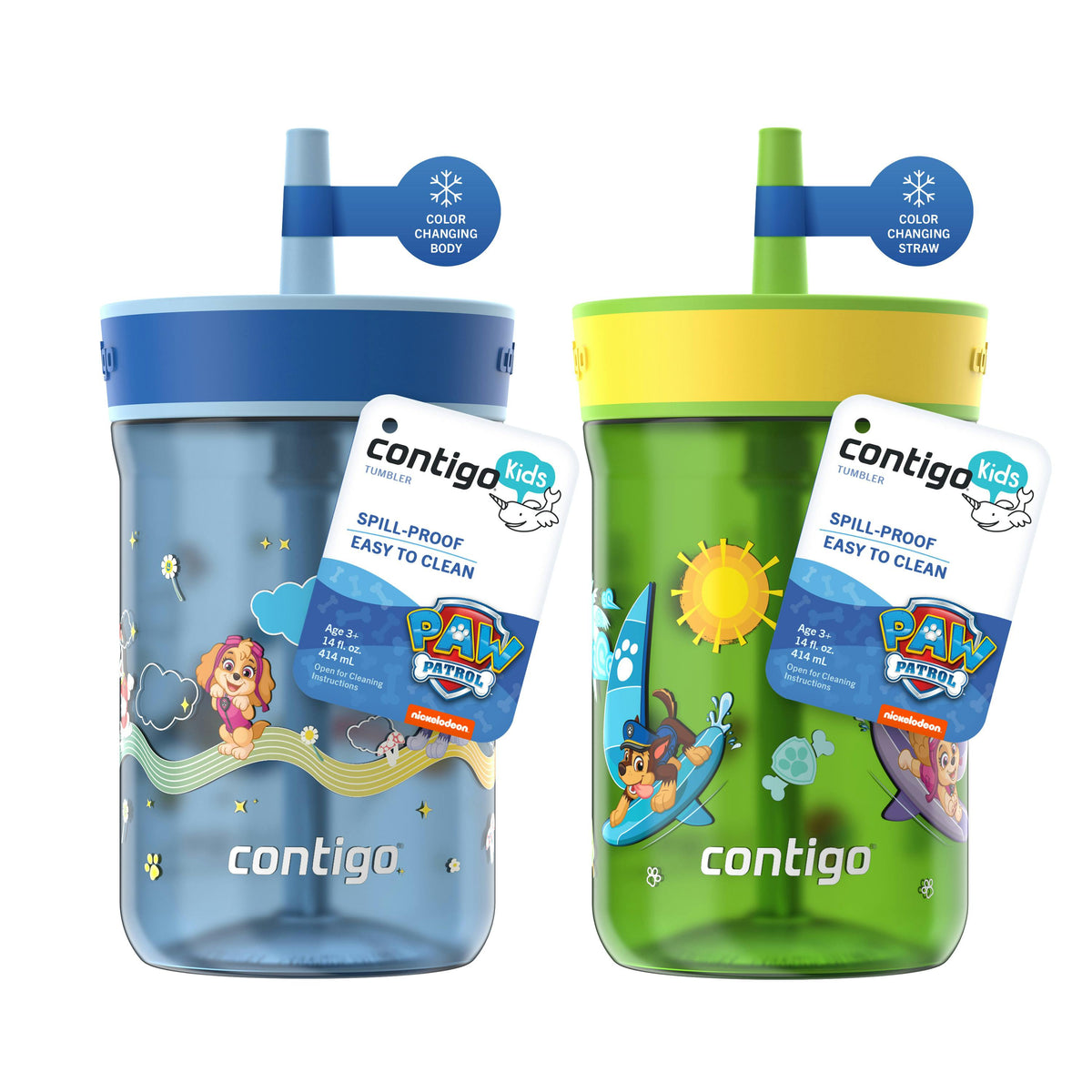 Contigo® Kids’ Leighton Straw Tumbler with Spill-Proof Leak-Proof Lid, 14oz