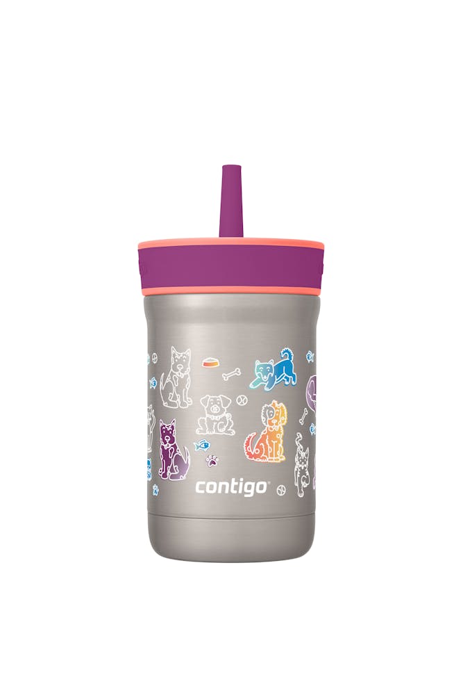 Kids Leighton Spill-Proof Stainless Steel Tumbler with Straw, 12oz K9